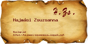 Hajmási Zsuzsanna névjegykártya